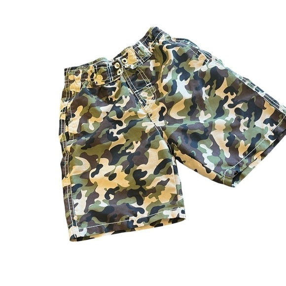 Kute n Koo swim pull-on trunks camouflage elastic waist lining pockets Boy 5 - Picture 11 of 12